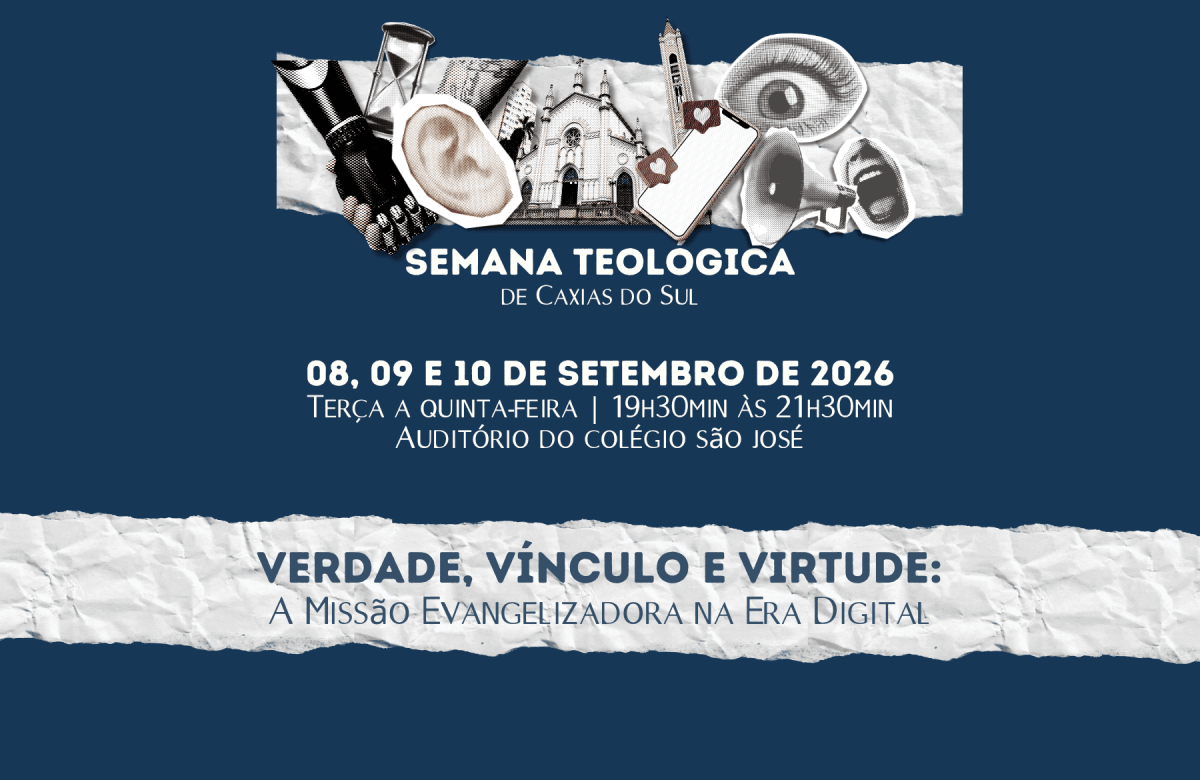 Foto de capa da notícia Abertas as inscrições para a Semana Teológica 2026, promovida pela Diocese de Caxias do Sul